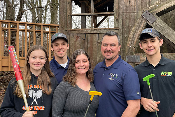 Sarah & Mark McMullen Family owners of Tom & Jerry's Mini Golf Plymouth Wisconsin